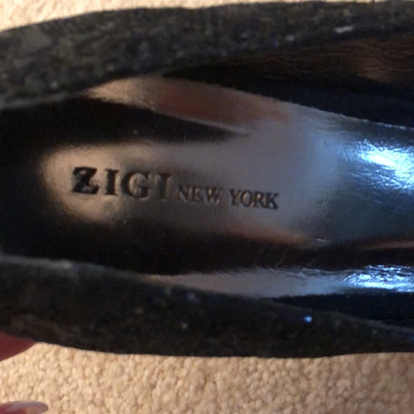 Zigi NewYork black texture sparkle heels - Picture 3 of 4